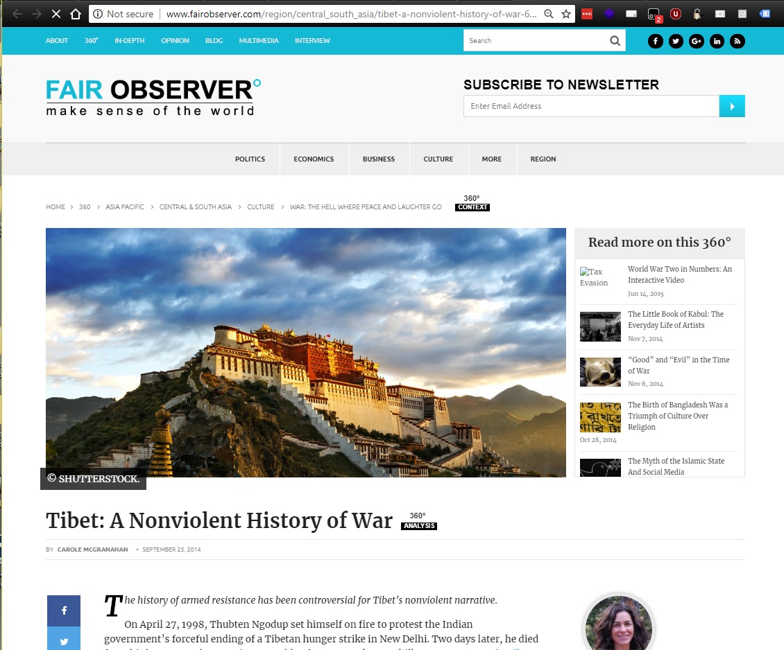 Tibet-A Nonviolent History of War